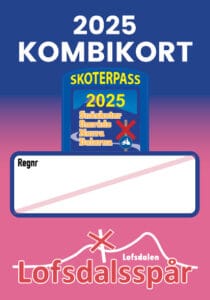 Kombikort säsong 2024-2025. Combined Trail Passes Season Snowmobile 2024-2025.