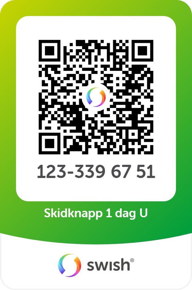 Skidknapp 1 dag ungdom 85 kr 2026.