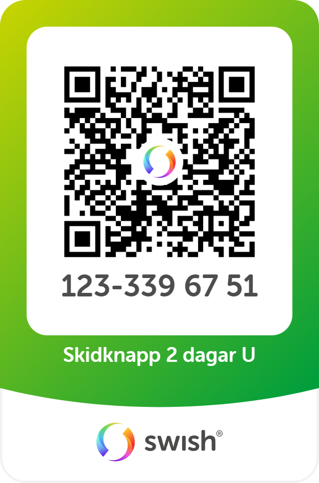 Skidknapp 2 på varandra följande dagar ungdom 130 kr 2026.