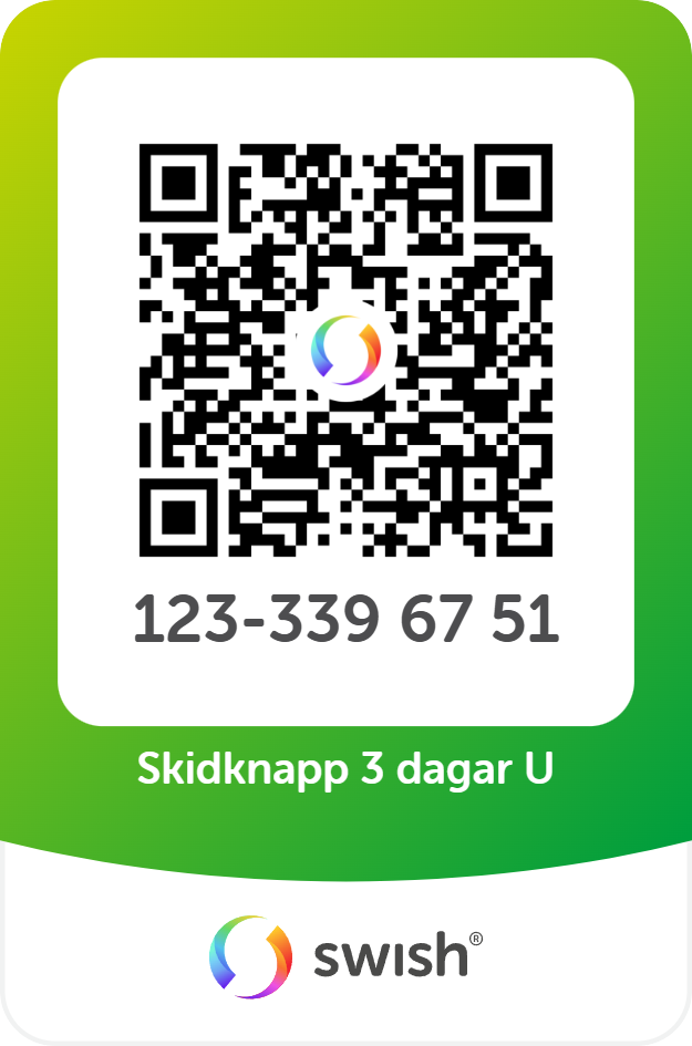 Skidknapp 3 på varandra följande dagar ungdom 190 kr 2026.