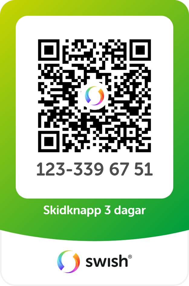 Skidknapp 3 på varandra följande dagar vuxen 325 kr 2027