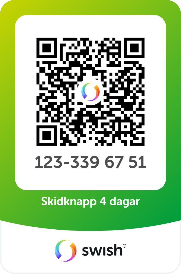 Skidknapp 4 på varandra följande dagar vuxen 425 kr 2027