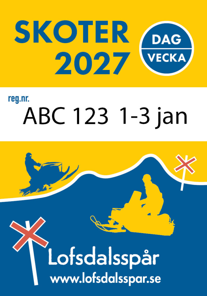 Ledkort skoter dag/vecka 2027.