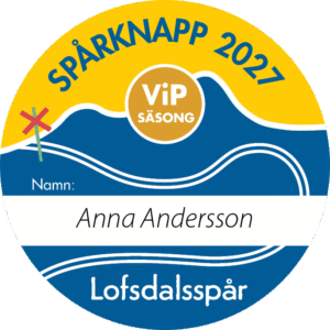 Spårknapp säsong VIP längdskidor 2027.